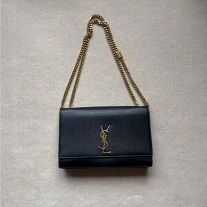 Saint Laurent Kate Medium YSL crossbody bag in grained leather